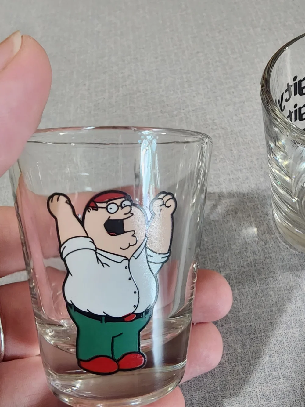 Family Guy Cartoon Shot Glass Set - One Has Heavy Crack